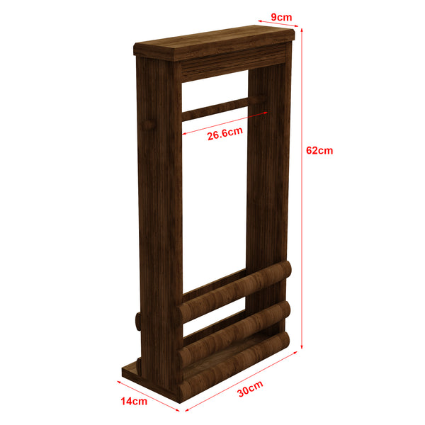 [en.casa] Toiletpapierhouder Thyborøn 62x30x14 cm houtkleurig donker