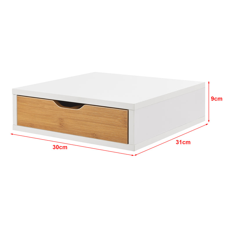 Maatschets [en.casa] Bureau organizer Vieremä met 1 lade 9x30x31 cm bamboe