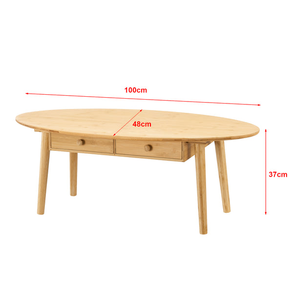 [en.casa] Salontafel Harboøre 37x100x48 cm bamboe