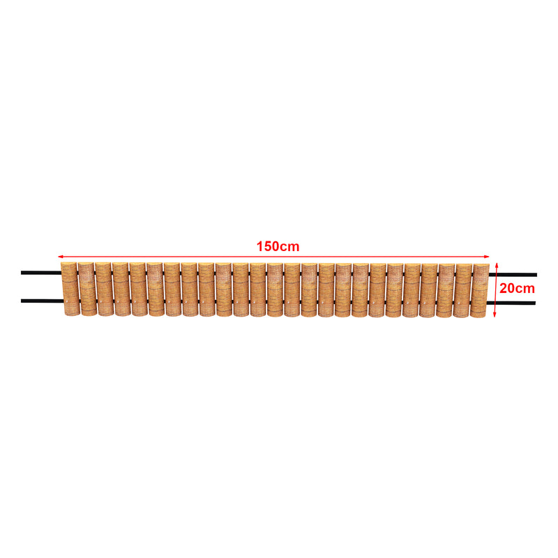 Maatschets [en.casa] Palissade Rotta borderrand grenen 150 cm houtkleurig