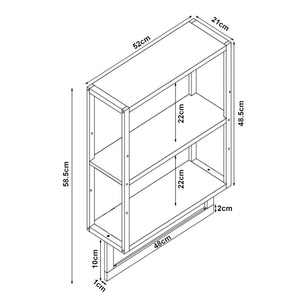 [en.casa] Handdoekrek Östra voor wandmontage 58,5x52x21 cm bamboe