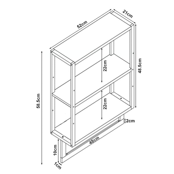 [en.casa] Handdoekrek Östra voor wandmontage 58,5x52x21 cm bamboe