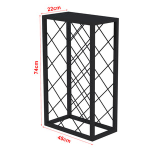 [en.casa] Wijnrek Amasia 68x40x22 cm zwart