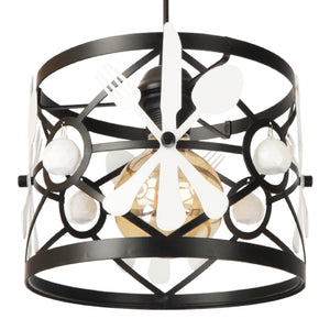 [lux.pro] Hanglamp Patchway zwart en wit E27
