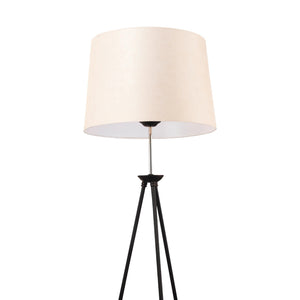[lux.pro] Staande lamp vloerlamp Orpington zwart en creme E27