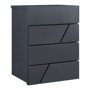 [en.casa] Brievenbus Søllerød 58x44x35 cm antraciet