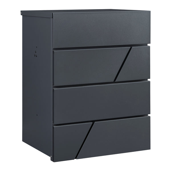 [en.casa] Brievenbus Søllerød 58x44x35 cm antraciet