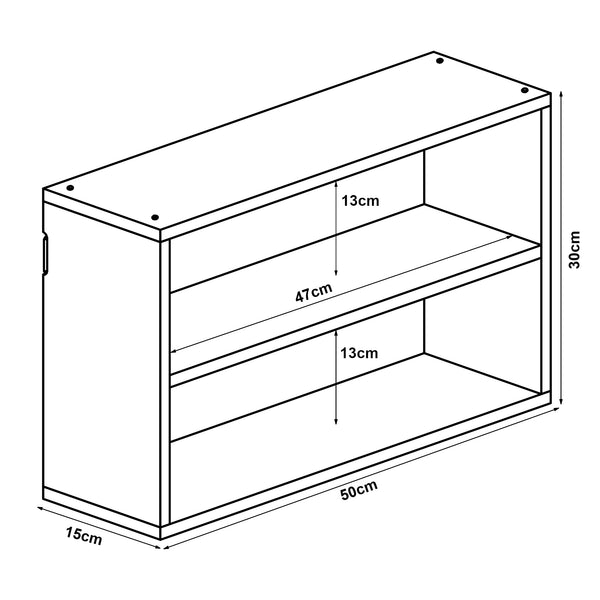 [en.casa] Wandrek keukenrek Gol 50x15x30 cm bamboe