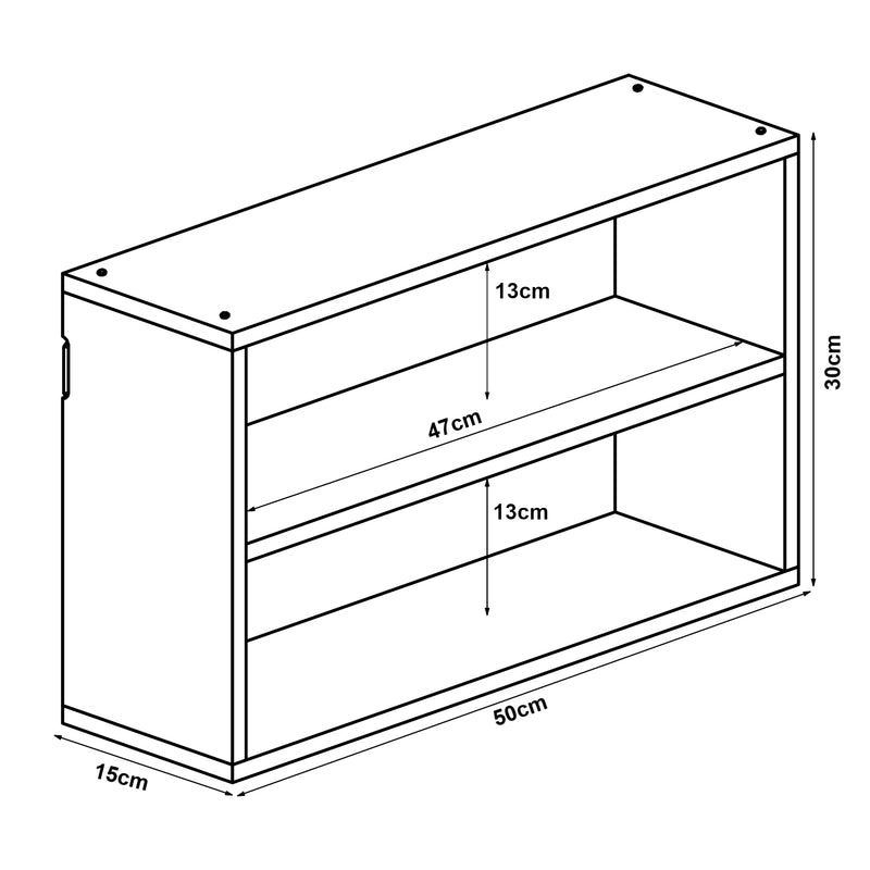 Maatschets [en.casa] Wandrek keukenrek Gol 50x15x30 cm bamboe