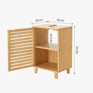 [en.casa] Bamboe wastafelonderkast Iveland 60x40x30 cm houtkleurig