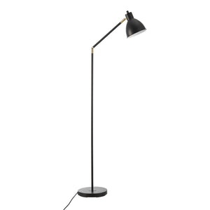 lux.pro Staande lamp Stockport vloerlamp 139 cm zwart wit en goudkleurig E27