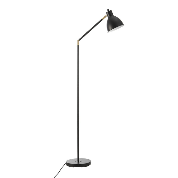 lux.pro Staande lamp Stockport vloerlamp 139 cm zwart wit en goudkleurig E27