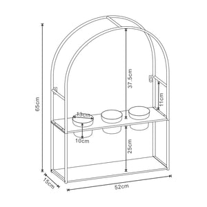 [en.casa] Plantenrek Merikarvia met bloempotten 65x52x15 cm zwart
