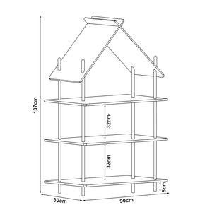 [en.casa] Staand rek Hamarøy voor kinderen 137x90x30 cm bamboe