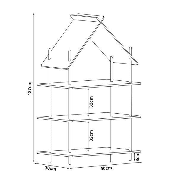[en.casa] Staand rek Hamarøy voor kinderen 137x90x30 cm bamboe