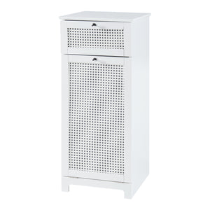[en.casa] Badkamerkast Karlsøy met wasmand 90x38x40 cm wit