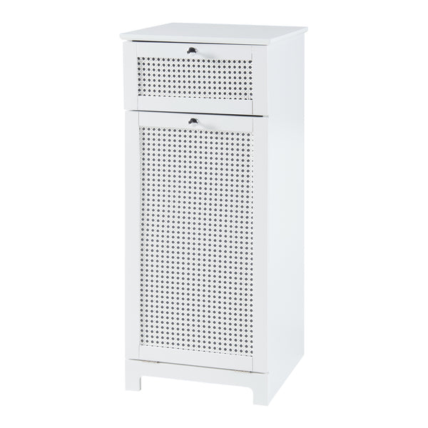 [en.casa] Badkamerkast Karlsøy met wasmand 90x38x40 cm wit