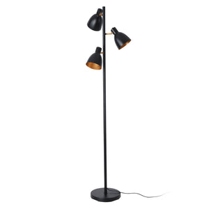 lux.pro Staande lamp Witney vloerlamp 154 cm 3xE14 zwart en goudkleurig