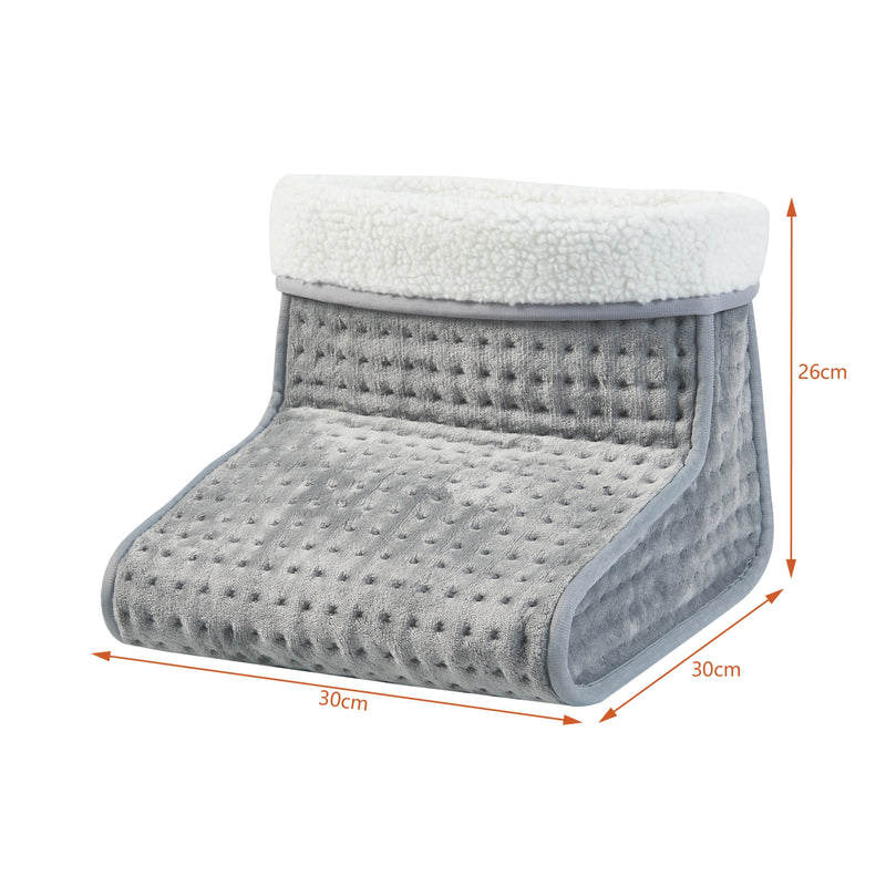 Maatschets [en.casa] Elektrische voetenwarmer Bari 26x30x30 cm 100W grijs
