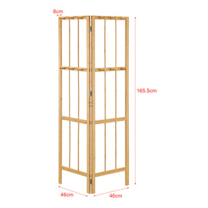 Wandkapstok Hyllestad opvouwbaar 165,5x90x8 cm bamboe [en.casa]