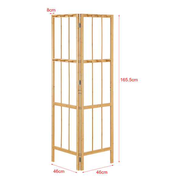 Wandkapstok Hyllestad opvouwbaar 165,5x90x8 cm bamboe [en.casa]