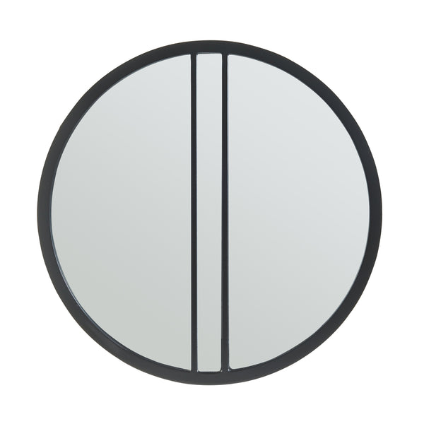 [en.casa] Wandspiegel Suomussalmi rond Ø60 cm zwart