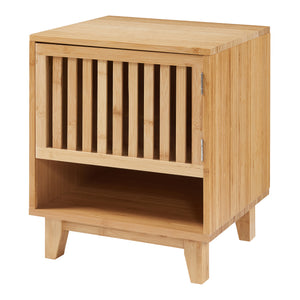 Nachtkast Ypäjä bamboe 50x42x39 cm naturel [en.casa]