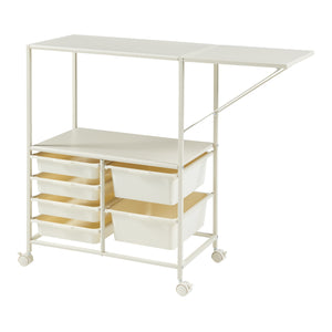 [en.casa] Keukentrolley Sørfold 100x37x85 cm wit