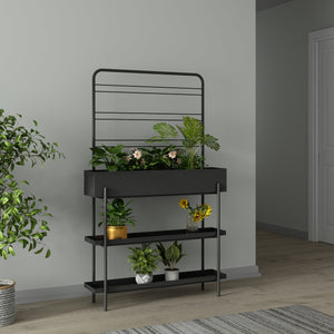 Plantenrek Aalsmeer met verhoogde plantenbak zwart casa.pro