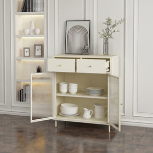 Sideboard Lindau commode 97x80x40 cm cremewit [en.casa]