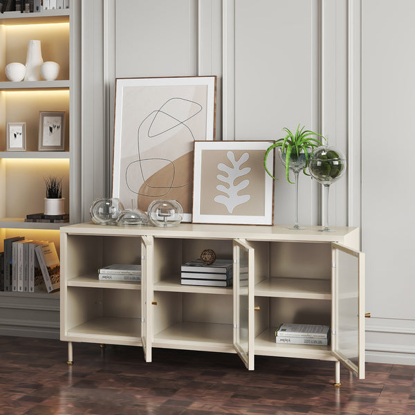 Tv meubel Lindau 120x40x59 cm cremewit [en.casa]