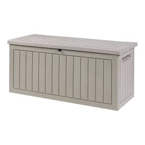 Tuin opbergbox Filetto 124x52,5x57 cm beige en houtkleurig casa.pro