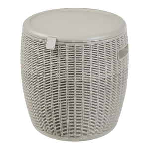Tuinbox Avetrana koelbox rond 44xØ40 cm lichtbruin casa.pro