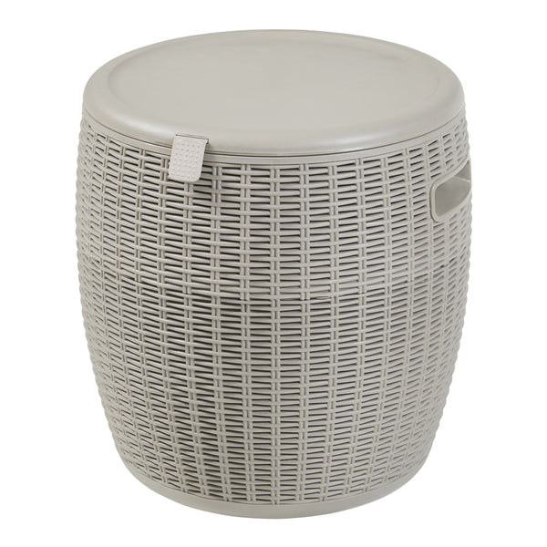 Tuinbox Avetrana koelbox rond 44xØ40 cm lichtbruin casa.pro