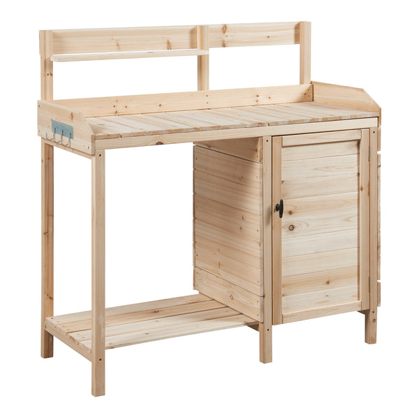 Tuinwerktafel Alessano oppottafel 110x107x46 cm naturel casa.pro