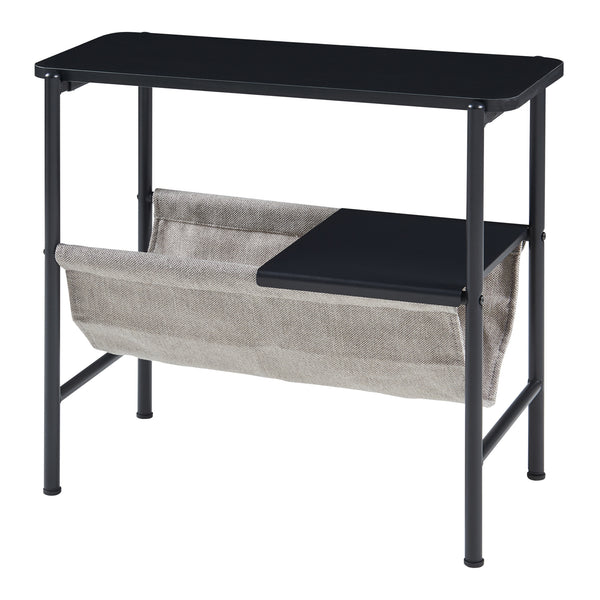 Bijzettafel Samnanger 60x28x53 cm zwart en grijs [en.casa]