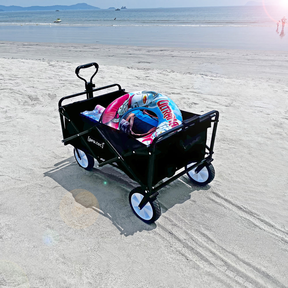 Bolderkar Stenlille strandkar 84x55x57 cm zwart pro.tec
