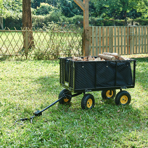 Bolderkar Corropoli 112x51x71 cm zwart en geel pro.tec