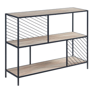Console tafel Övertorneå 100x30x75 cm zwart en eikenkleurig [en.casa]
