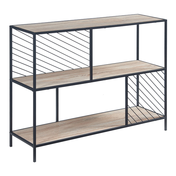 Console tafel Övertorneå 100x30x75 cm zwart en eikenkleurig [en.casa]