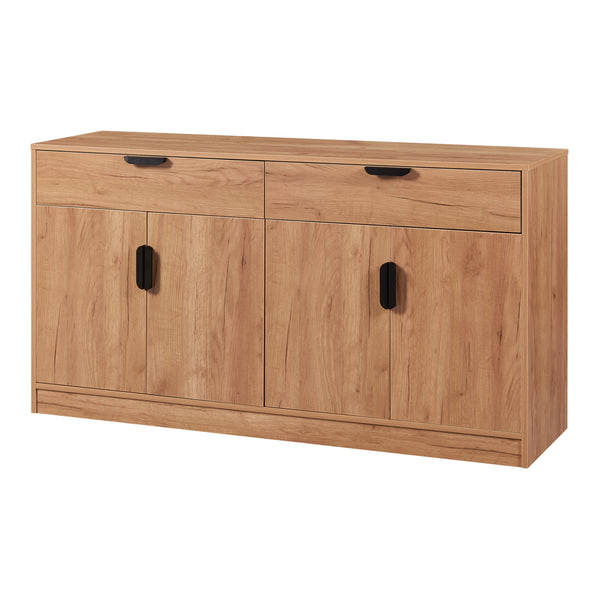 Commode Varkaus 75x140x40 cm mdf eikenkleurig [en.casa]