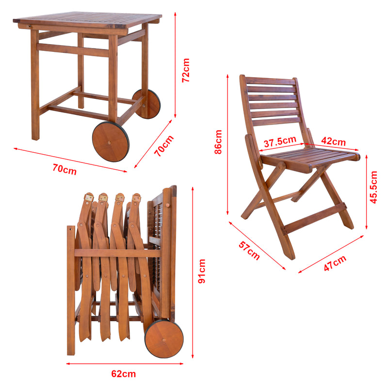 Maatschets Tuinset Ancarano 5-delig tuintafel met 4 tuinstoelen houtkleurig FSC®-gecertificeerd [en.casa]