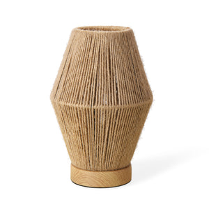 Tafellamp Arundel bureaulamp 25x16x16 cm E27 houtkleurig en naturel lux.pro