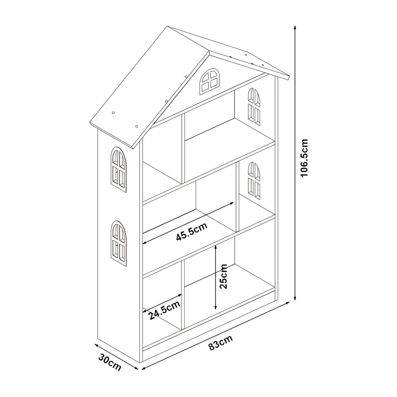 Maatschets Kinderkast Vipsali open kast 107x83x30 cm [en.casa]