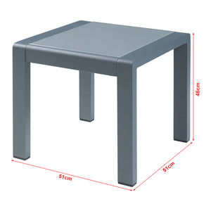 Tuintafel Avise vierkant 46x51x51 cm antraciet casa.pro