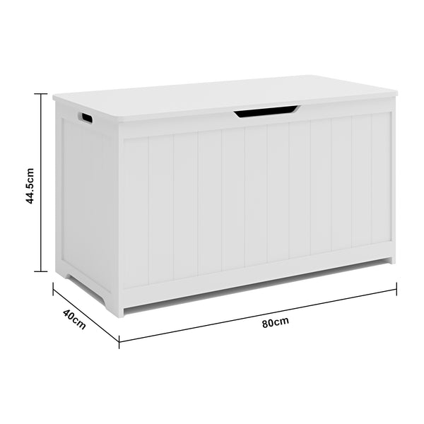 Speelgoedkist Podek opbergkist 80x40x44,5 cm wit [en.casa]