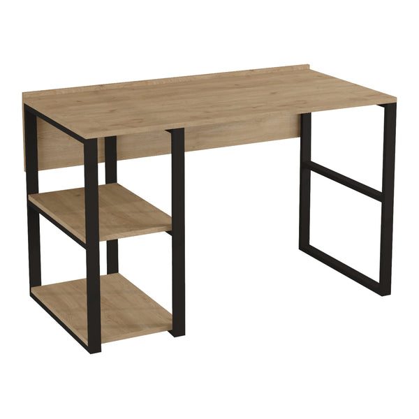 Bureau Tódense 120x60x75 cm eikenkleurig en zwart [en.casa]