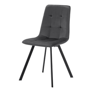 Eetkamerstoel Lexnitz 89x44x54 cm set van 4 donkergrijs en zwart [en.casa]