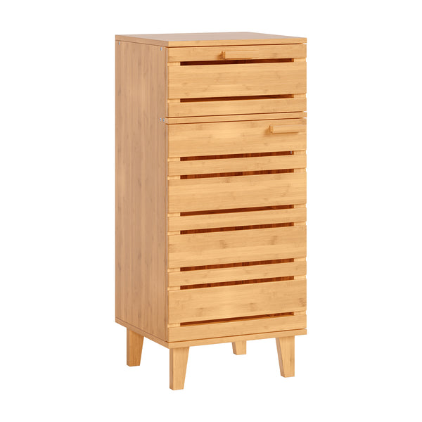 Badkamerskast Epind bamboe 75x33x30 cm naturel [en.casa]