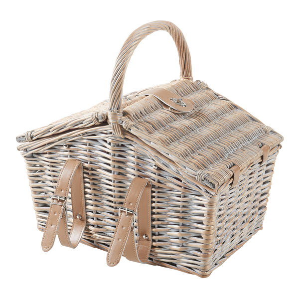 Picknickmand Bucchianico 2-persoons picknickset geel en wit casa.pro